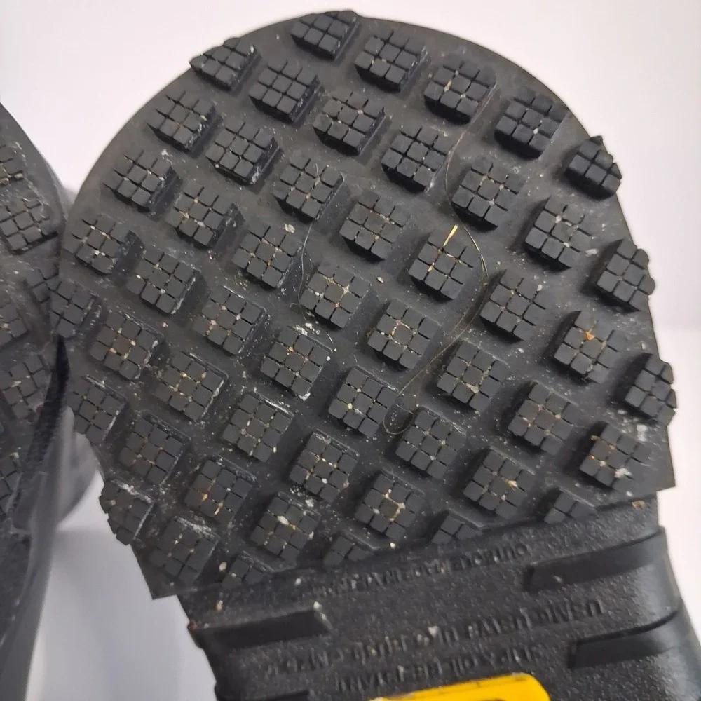 ACE Work Boots Black Rubber Waterproof Slip Resistant Utility Boots W8 M6